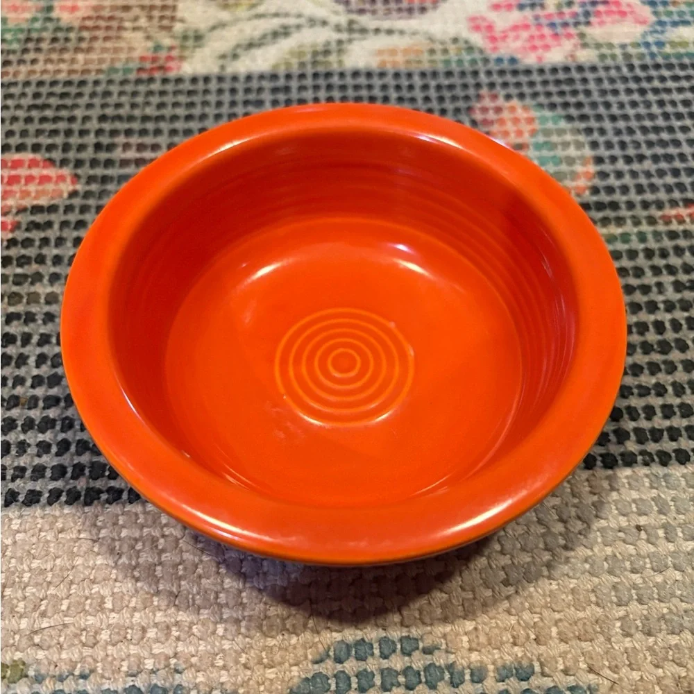 Vintage * EUC Fiesta Atomic Red Small Dessert Fruit Bowl Retro Collectible Dish - Picture 2 of 8